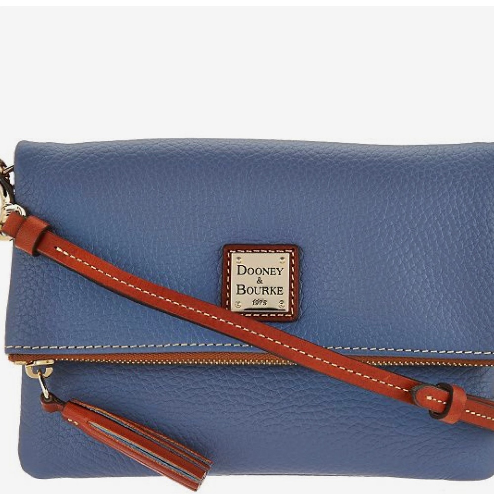 NWT DOONEY & BOURKE FOLDOVER ZIP CROSSBODY GRAPHITE